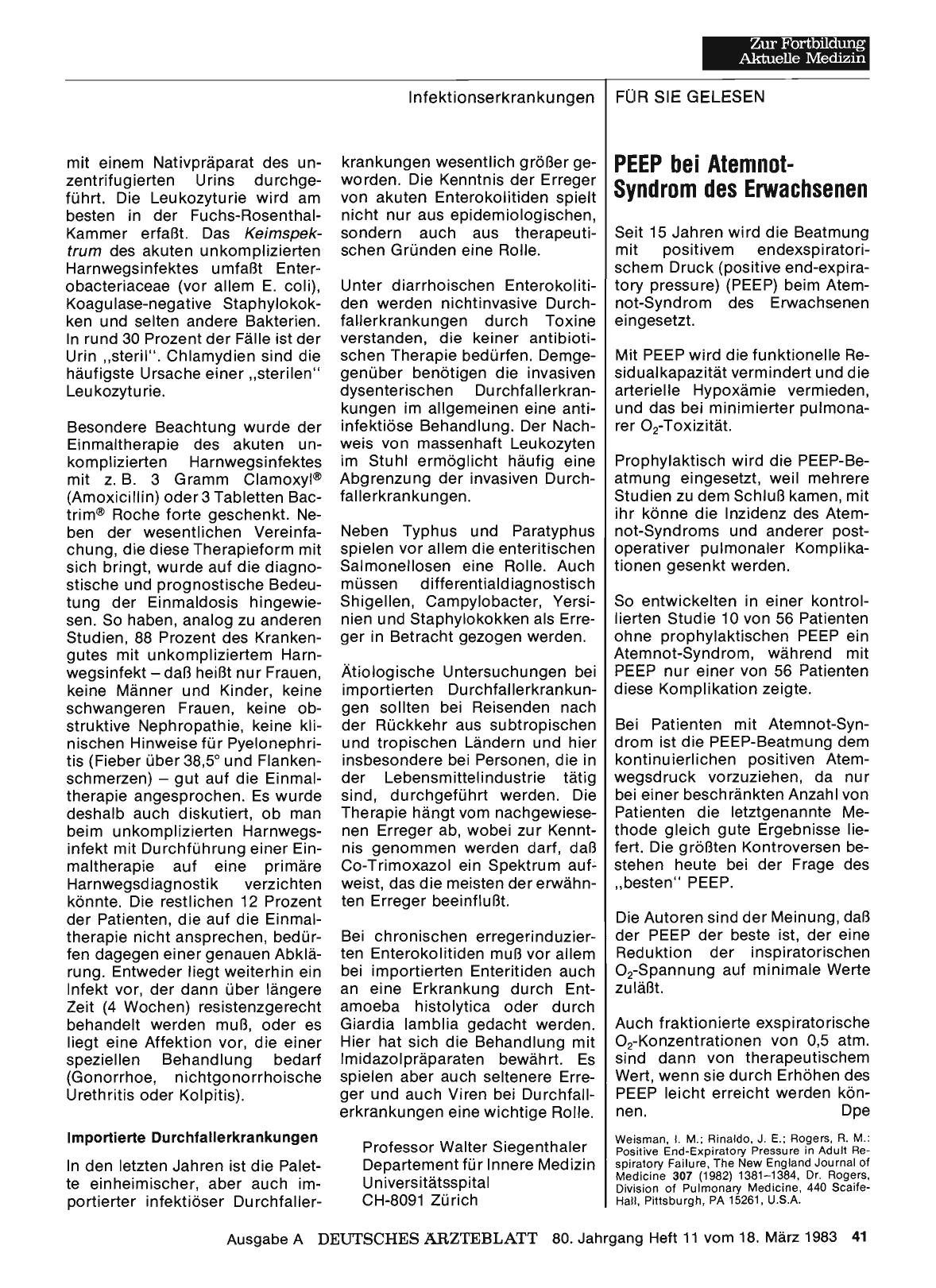Vorschauseite 1: PEEP bei Atemnot-Syndrom des Erwachsenen