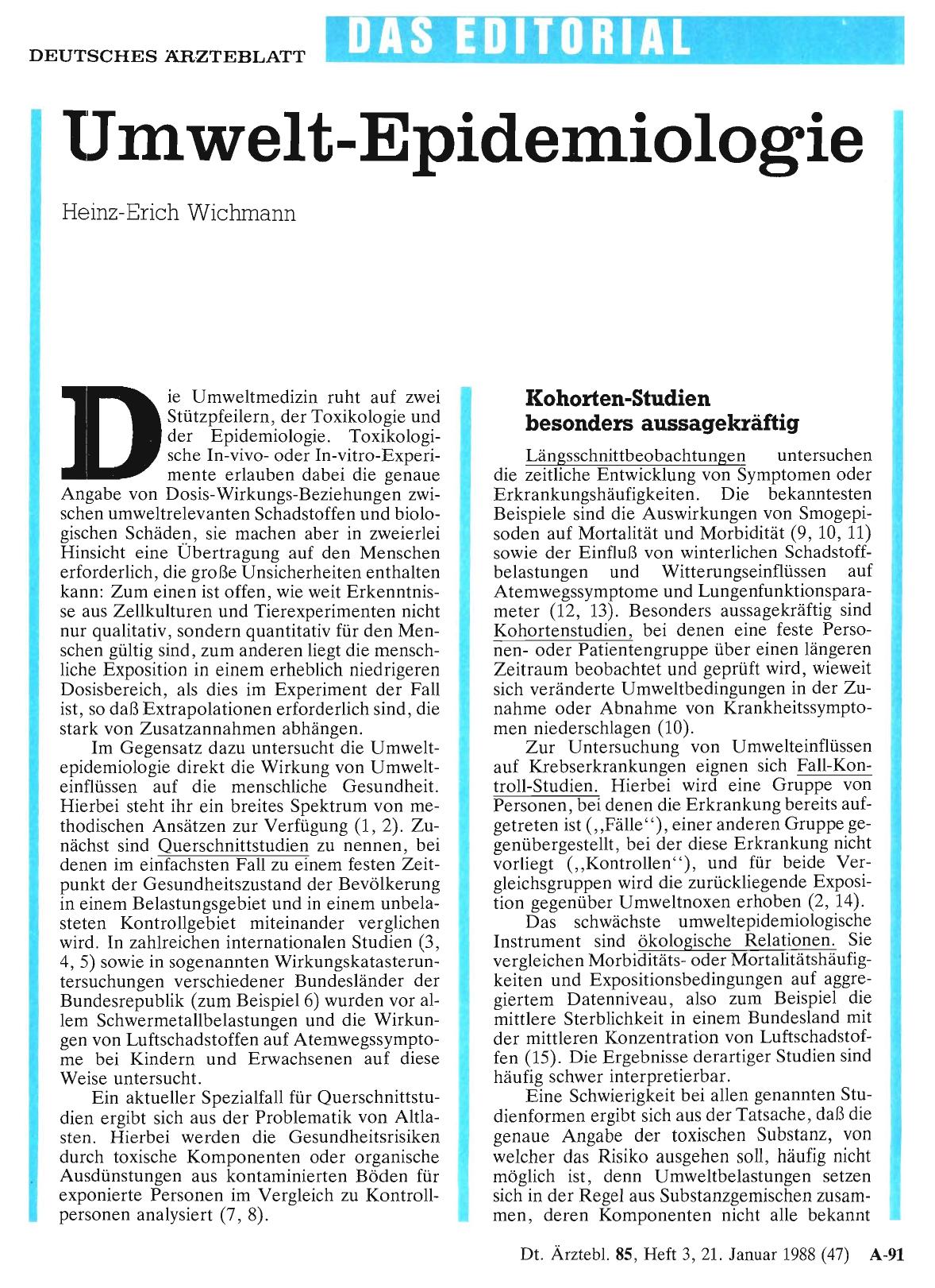 Vorschauseite 1: Umwelt-Epidemiologie