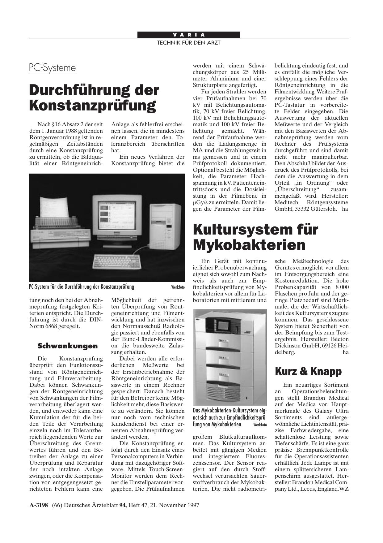 Vorschauseite 1: PC-Systeme: Durchführung der Konstanzprüfung