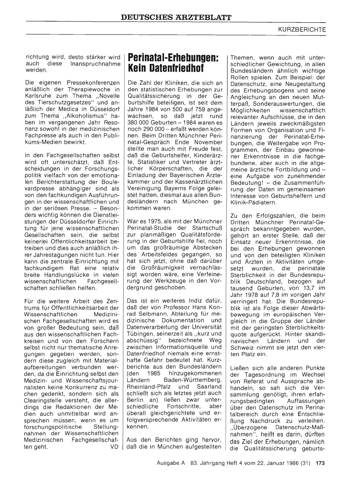 Vorschauseite 1: Perinatal-Erhebungen: Kein Datenfriedhof