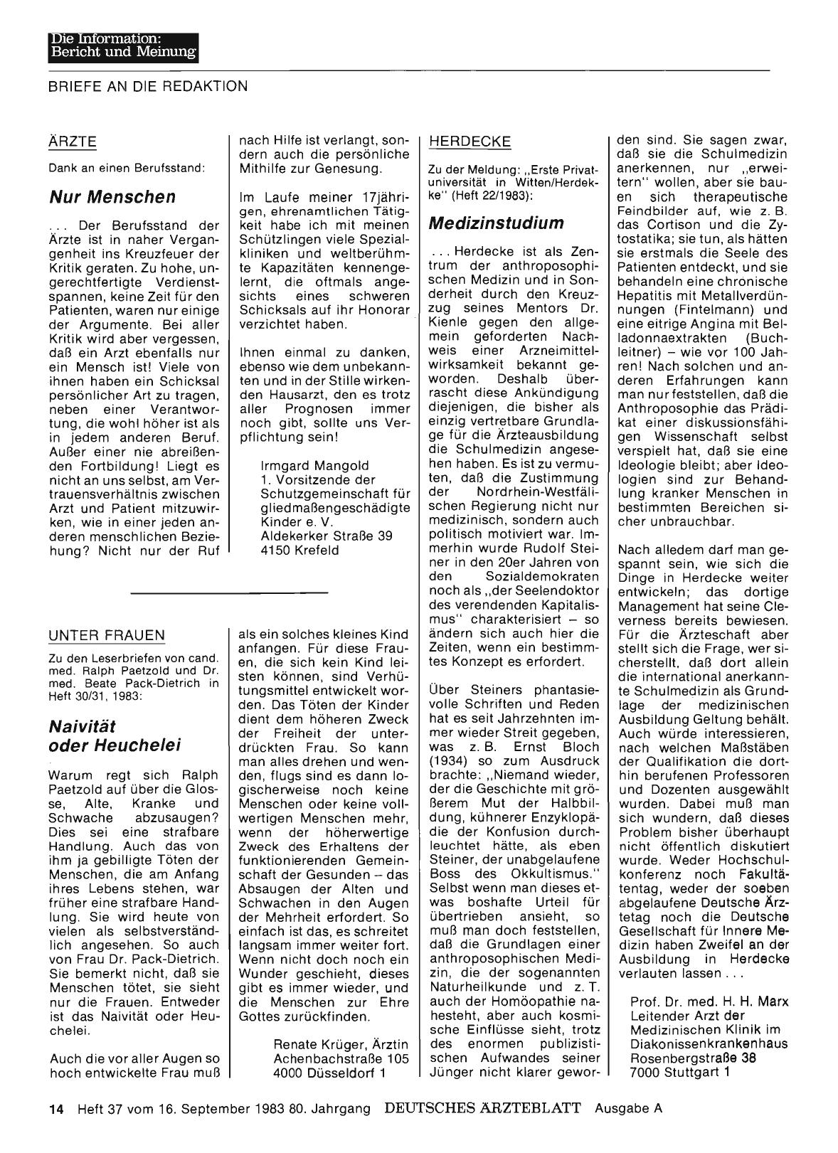 Vorschauseite 1: UNTER FRAUEN: Naivität oder Heuchelei