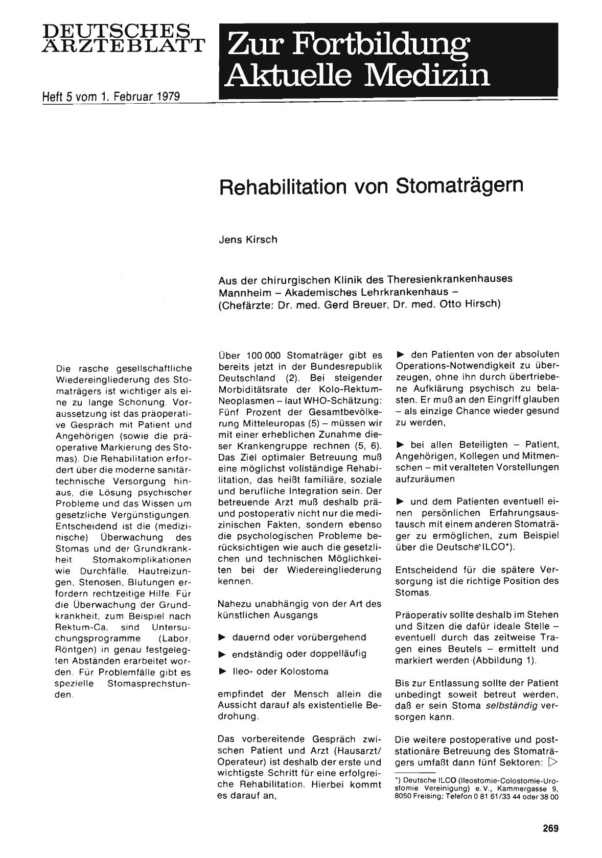 Vorschauseite 1: Rehabilitation von Stomaträgern