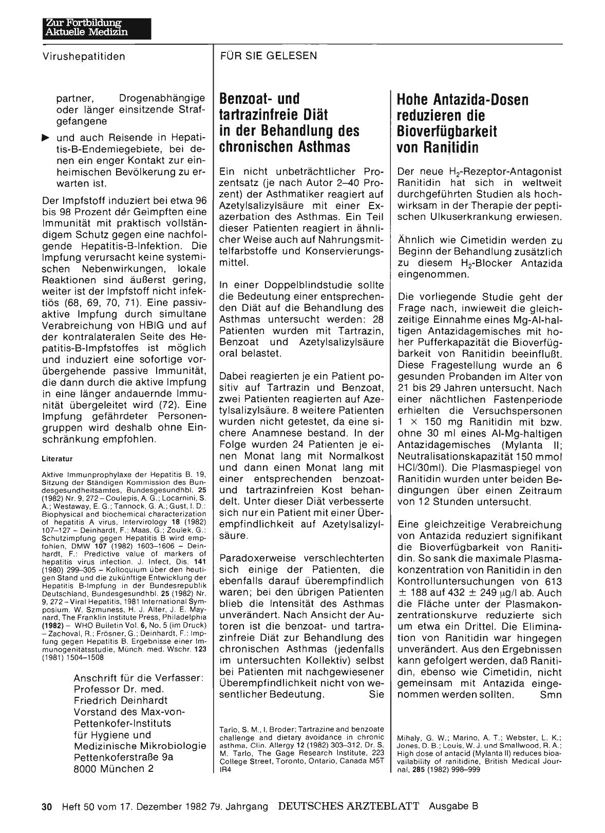 Vorschauseite 1: Benzoatund tartrazinfreie Diät in der Behandlung des chronischen Asthmas