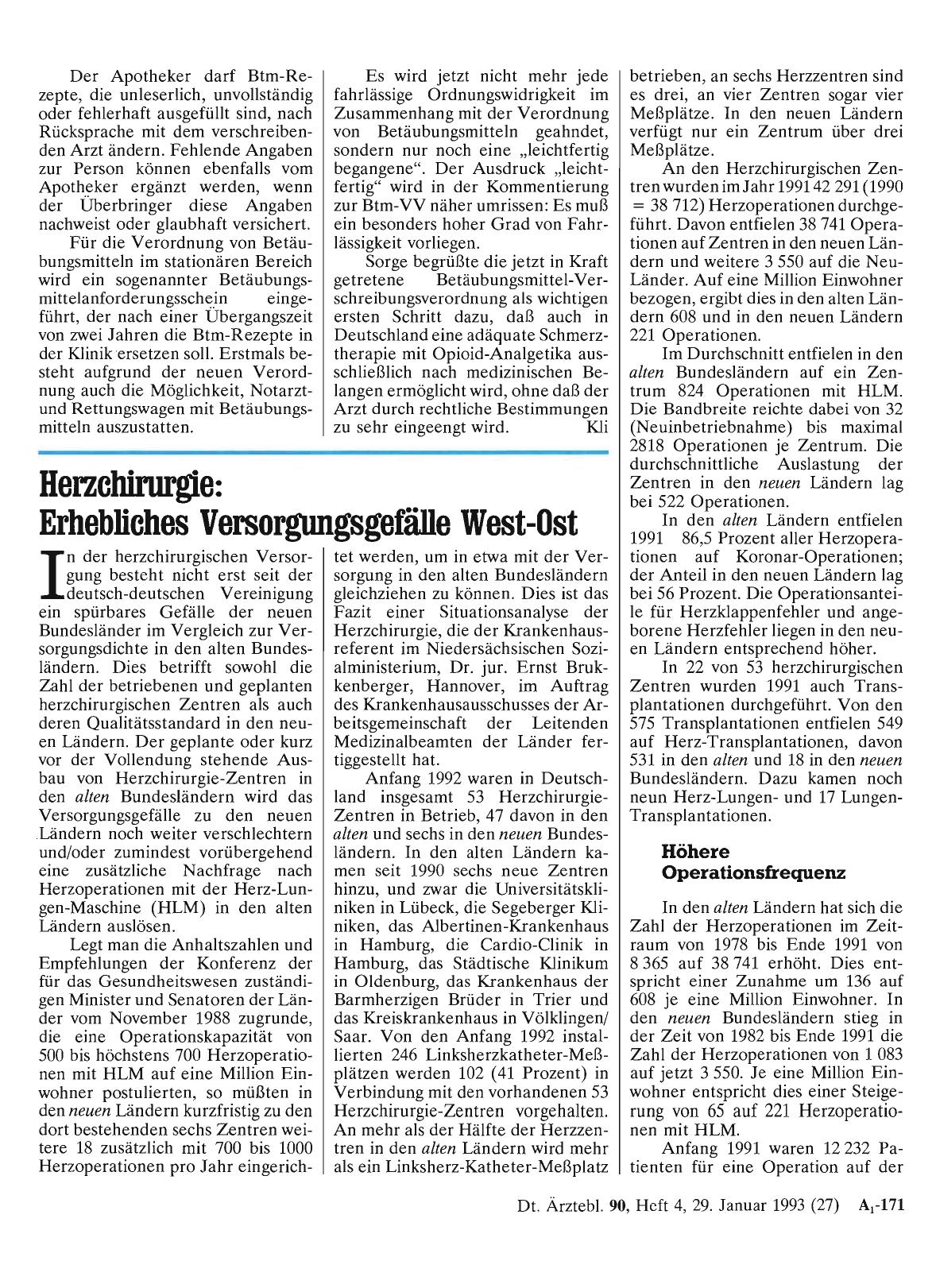 Vorschauseite 1: Herzchirurgie: Erhebliches Versorgungsgefälle West-Ost