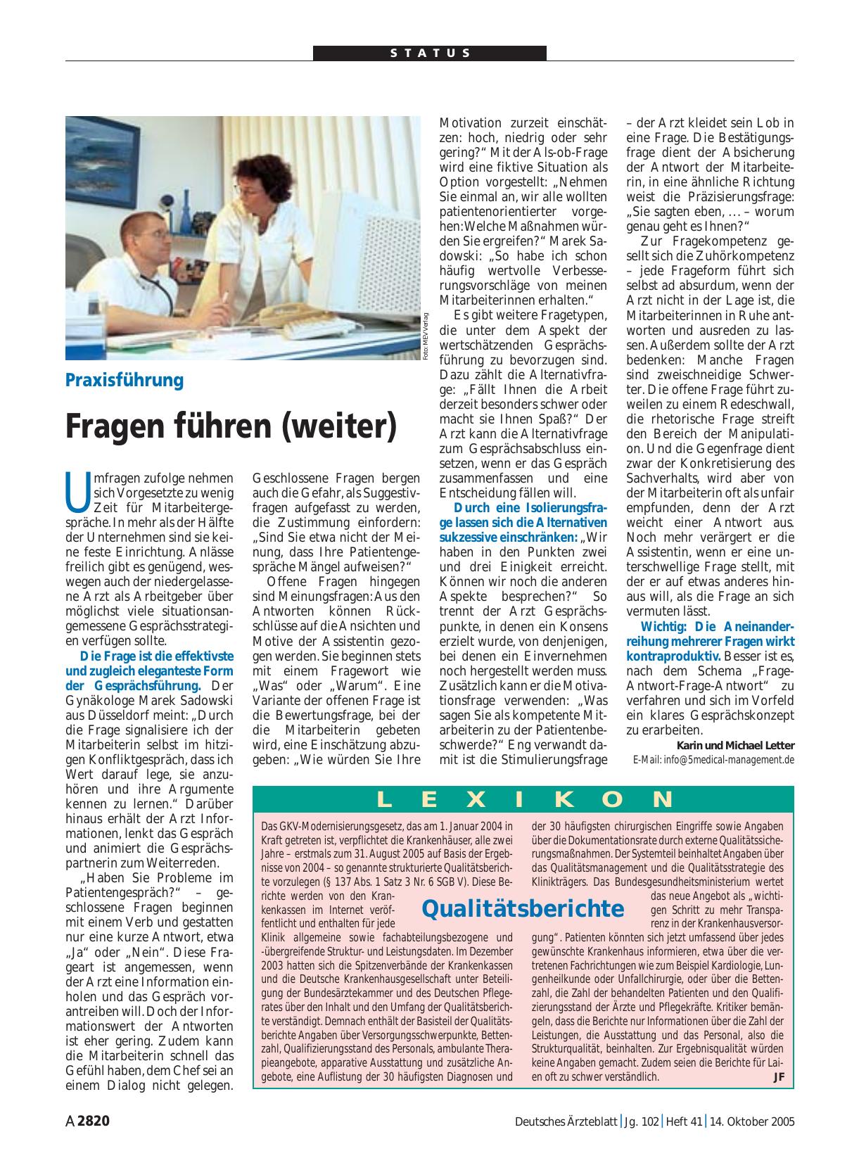 Vorschauseite 1: Praxisführung: Fragen führen (weiter)