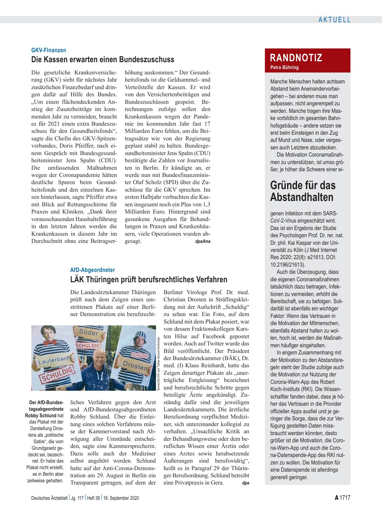 Vorschauseite 1: Randnotiz: Gründe für das Abstandhalten