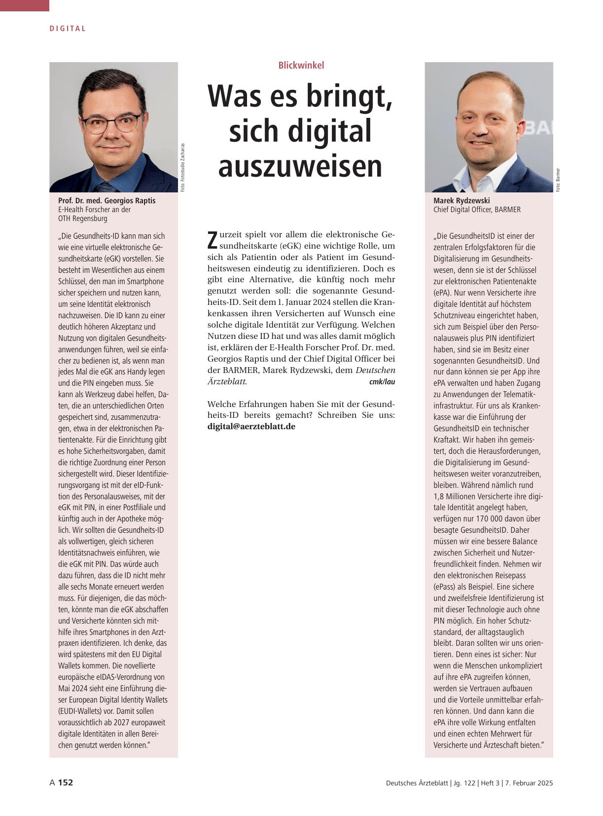 Vorschauseite 1: Blickwinkel: Was es bringt, sich digital auszuweisen