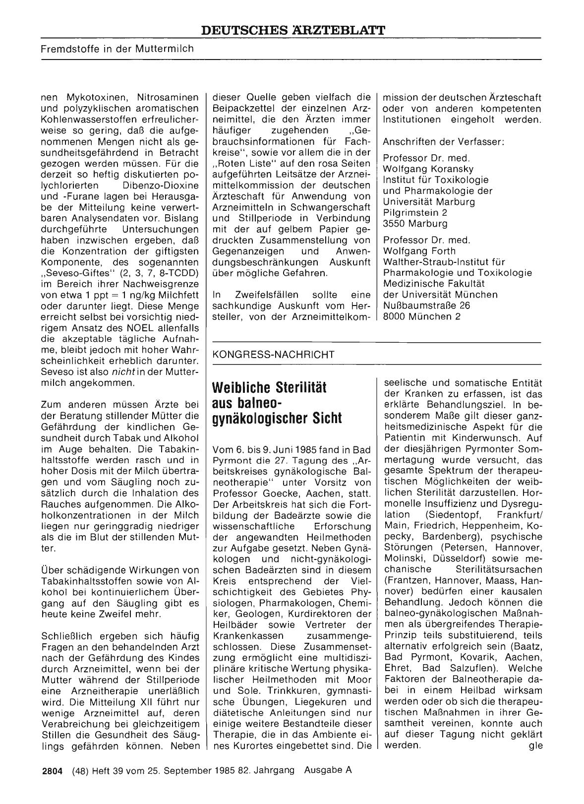 Vorschauseite 1: Weibliche Sterilität aus balneogynäkologischer Sicht