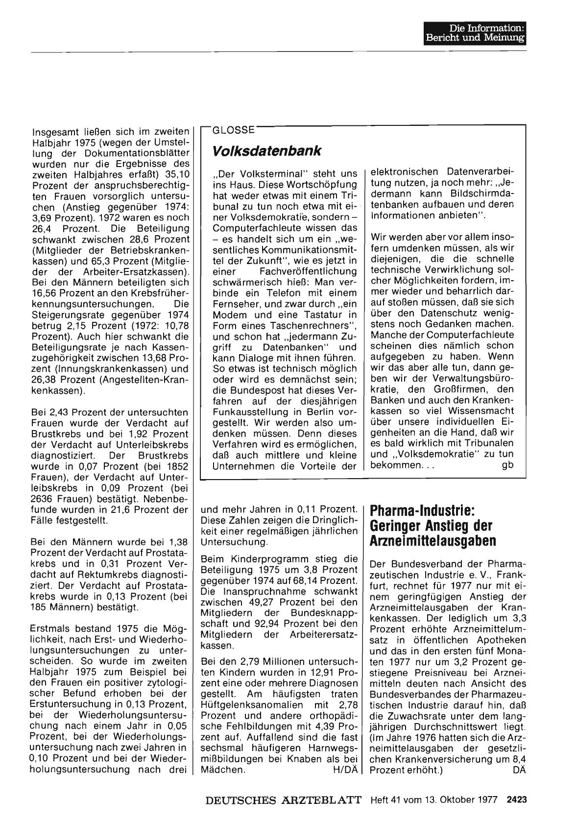 Vorschauseite 1: Volksdatenbank