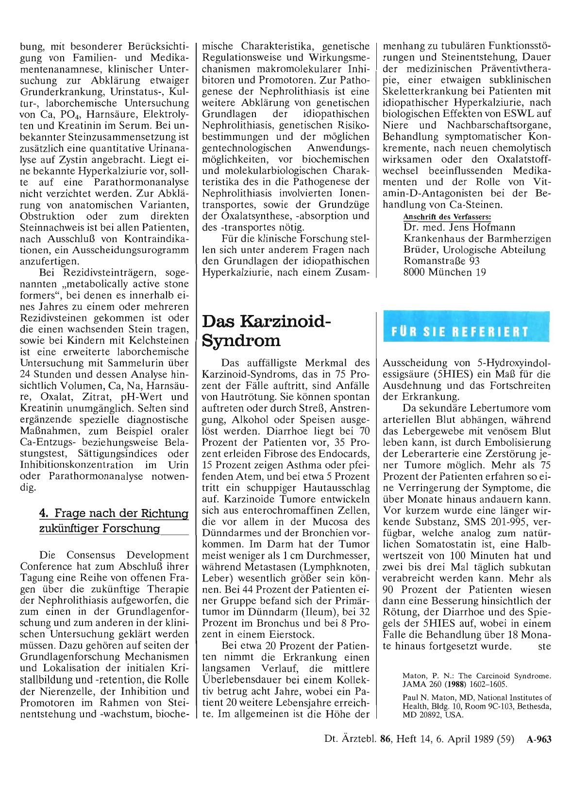 Vorschauseite 1: Das Karzinoid-Syndrom