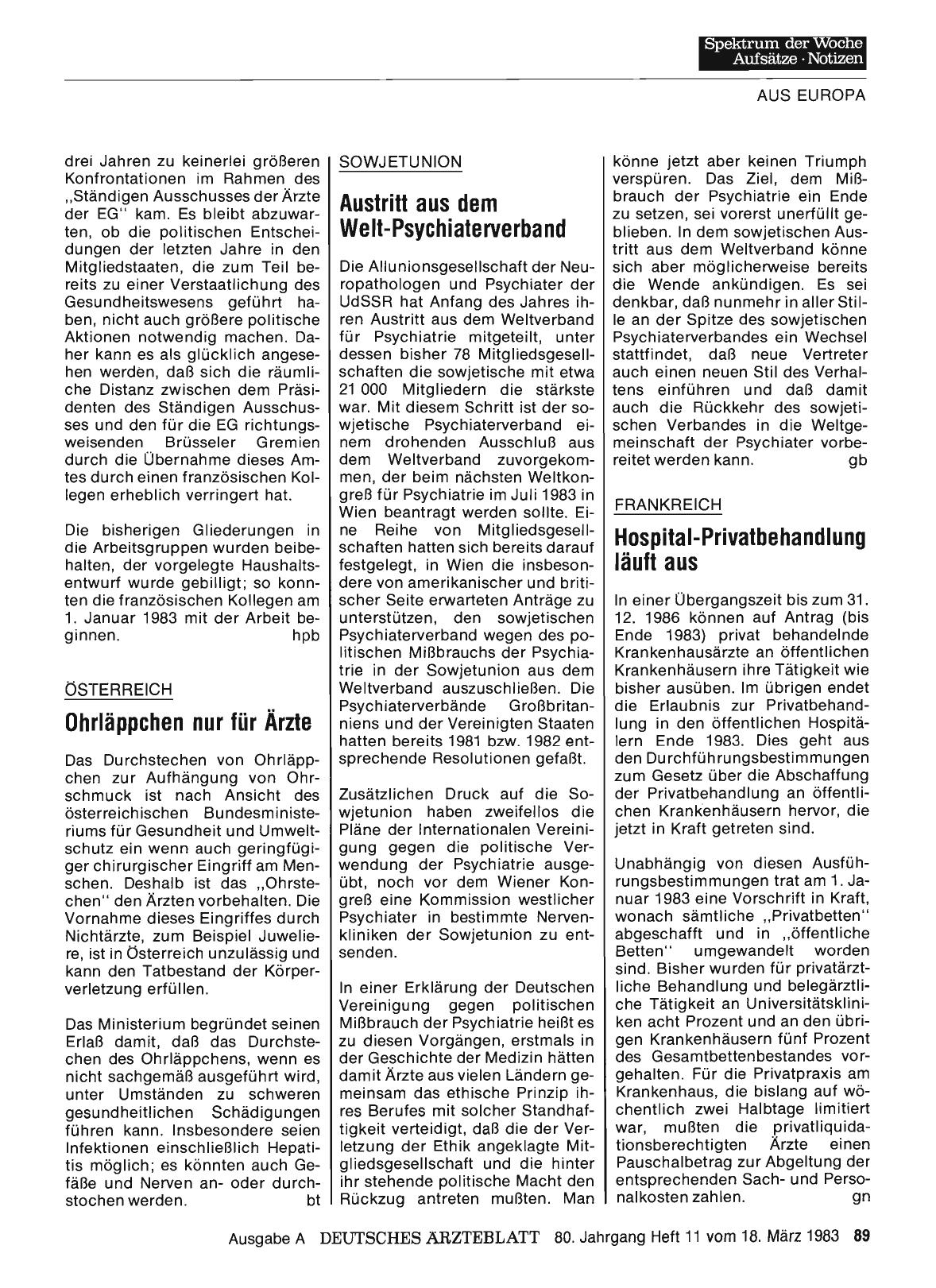 Vorschauseite 1: Frankreich: Hospital-Privatbehandlung läuft aus
