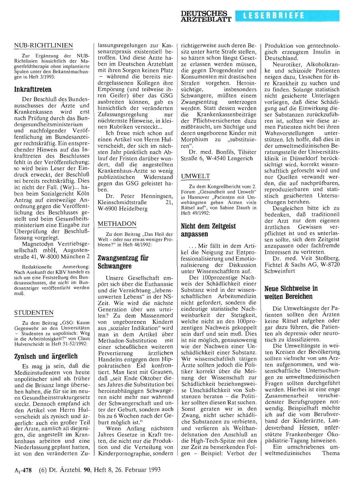 Vorschauseite 1: UMWELT: Nicht dem Zeitgeist anpassen