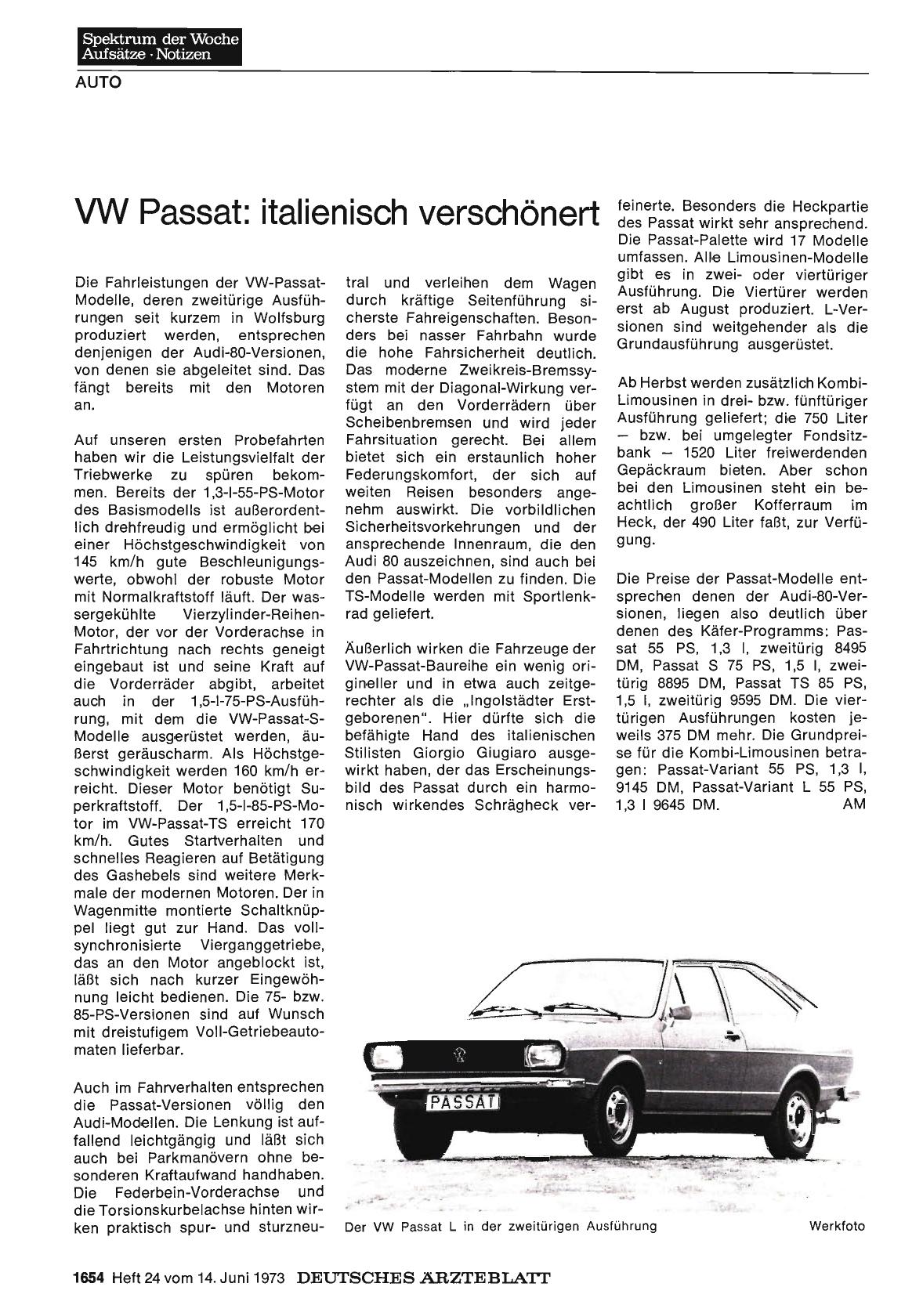 Vorschauseite 1: VW Passat: italienisch verschönert