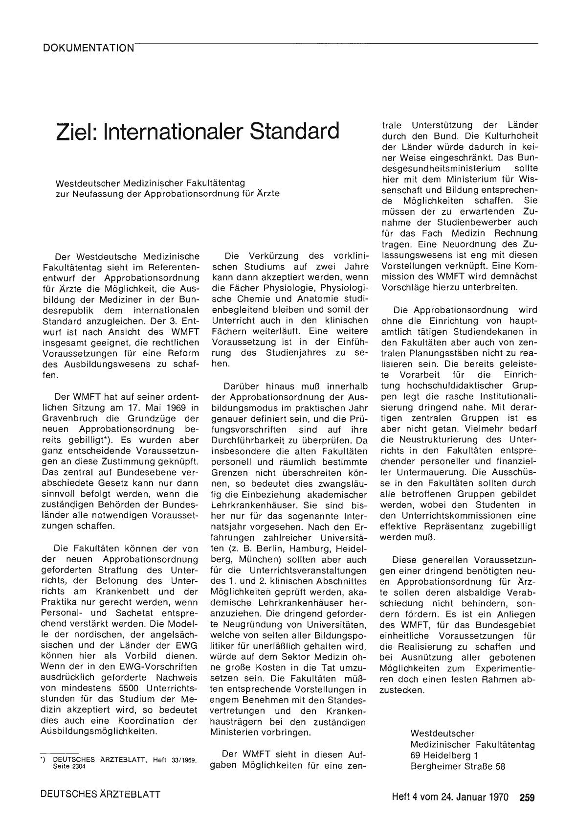 Vorschauseite 1: Ziel: Internationaler Standard