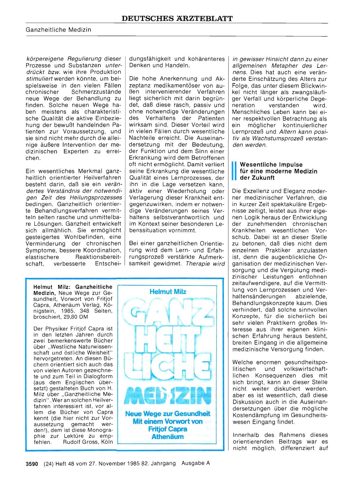 Vorschauseite 1: Helmut Milz: Ganzheitliche Medizin