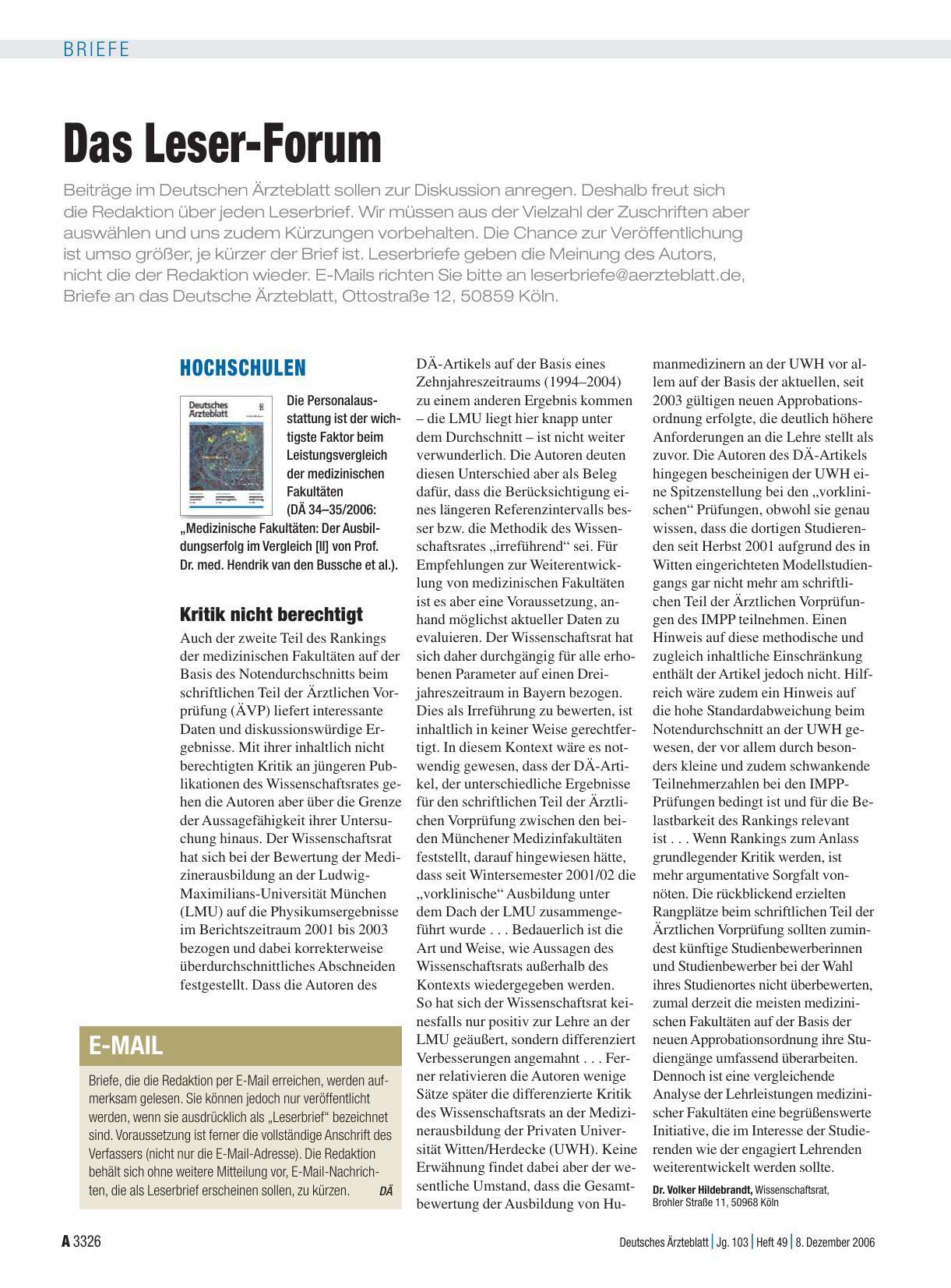 Vorschauseite 1: Das Leser-Forum