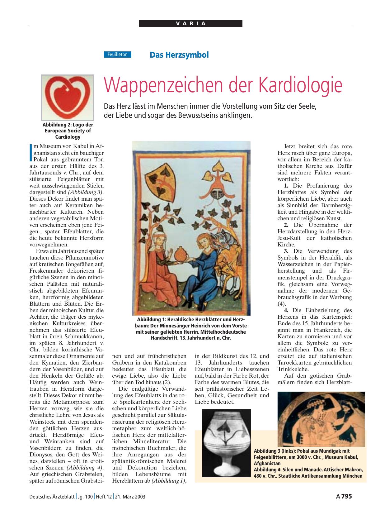 Vorschauseite 1: Das Herzsymbol: Wappenzeichen der Kardiologie
