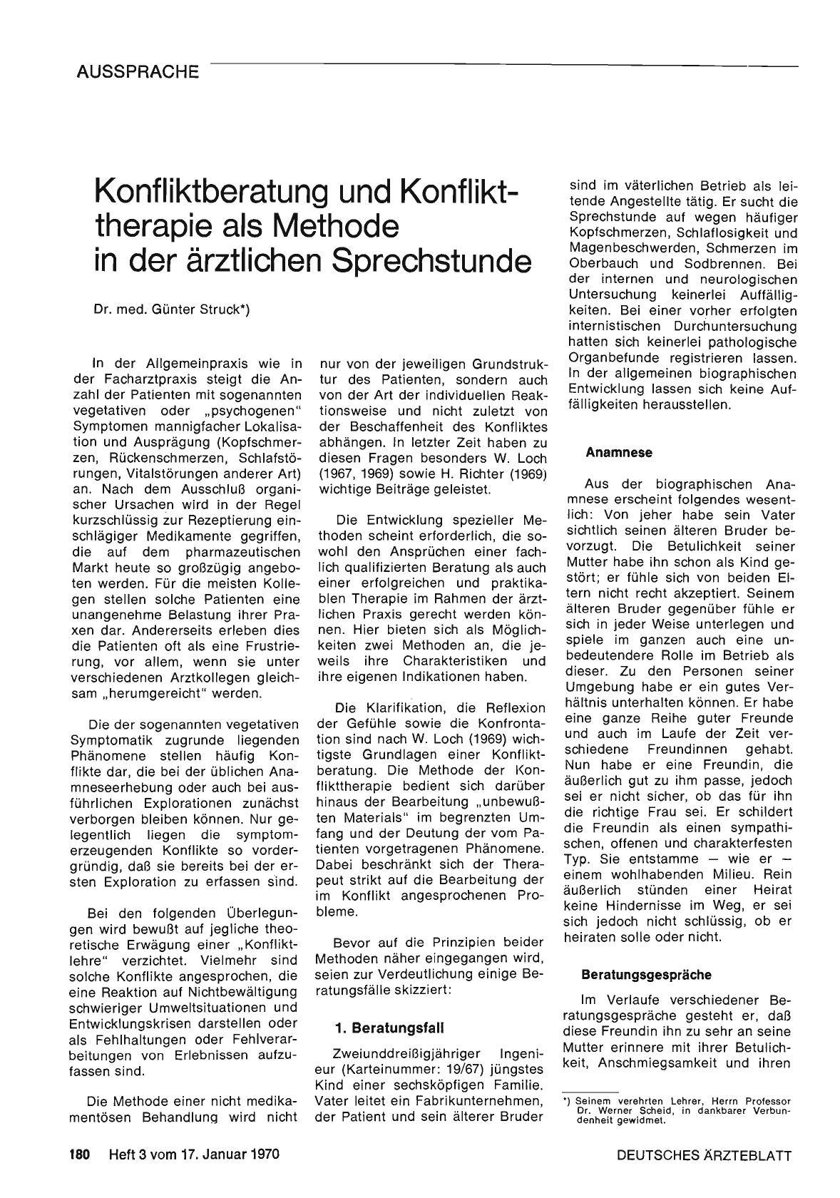 Vorschauseite 1: Konfliktberatung und Konflikttherapie als Methode in der ärztlichen Sprechstunde