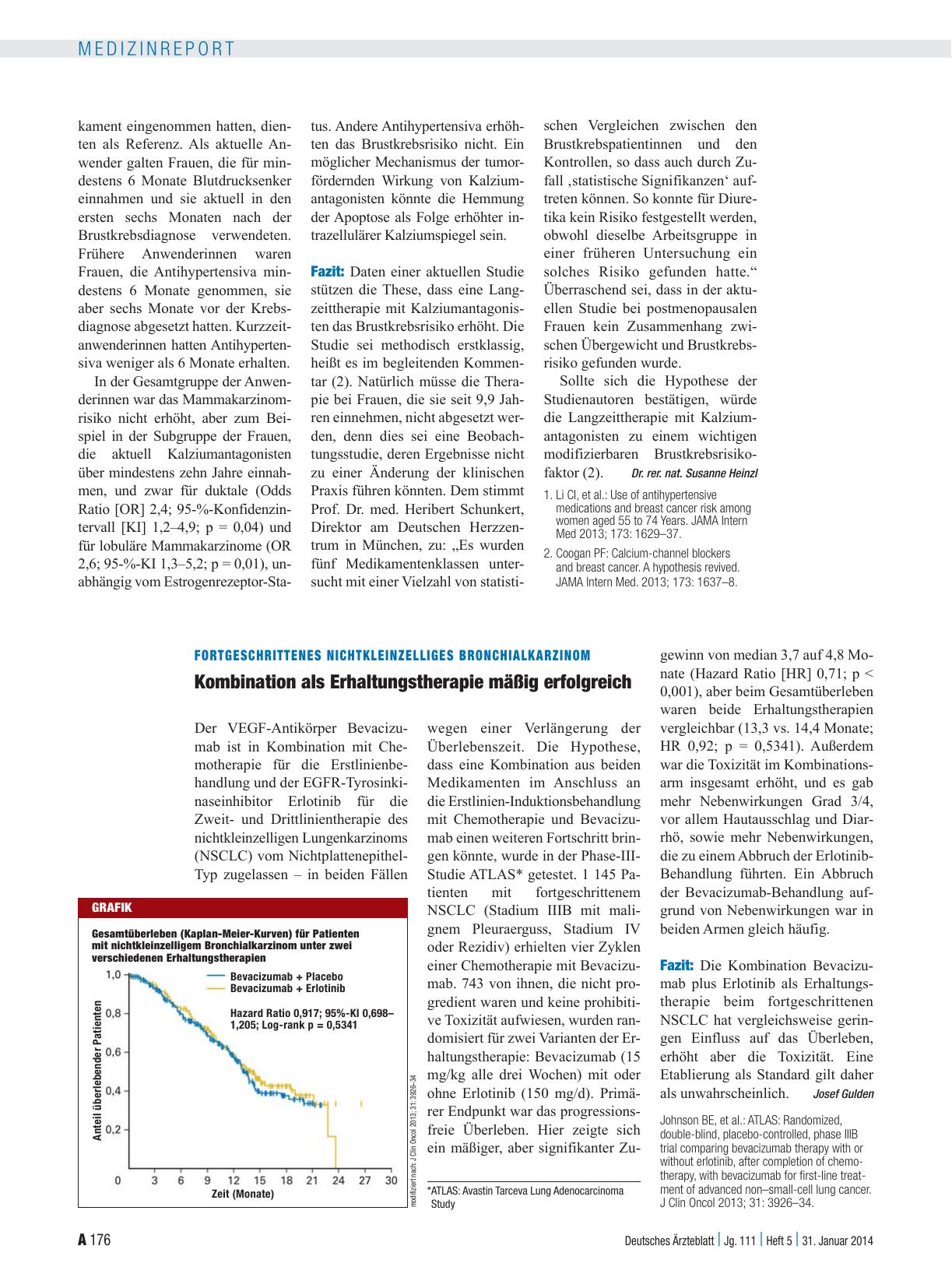 Vorschauseite 1: Fortgeschrittenes Nichtkleinzelliges Bronchialkarzinom: Kombination als Erhaltungstherapie mäßig erfolgreich