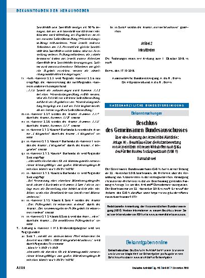 Vorschauseite 1: Beschluss des Gemeinsamen Bundesausschusses über eine Änderung der Arzneimittel-Richtlinie: Anlage XII – Darvadstrocel
