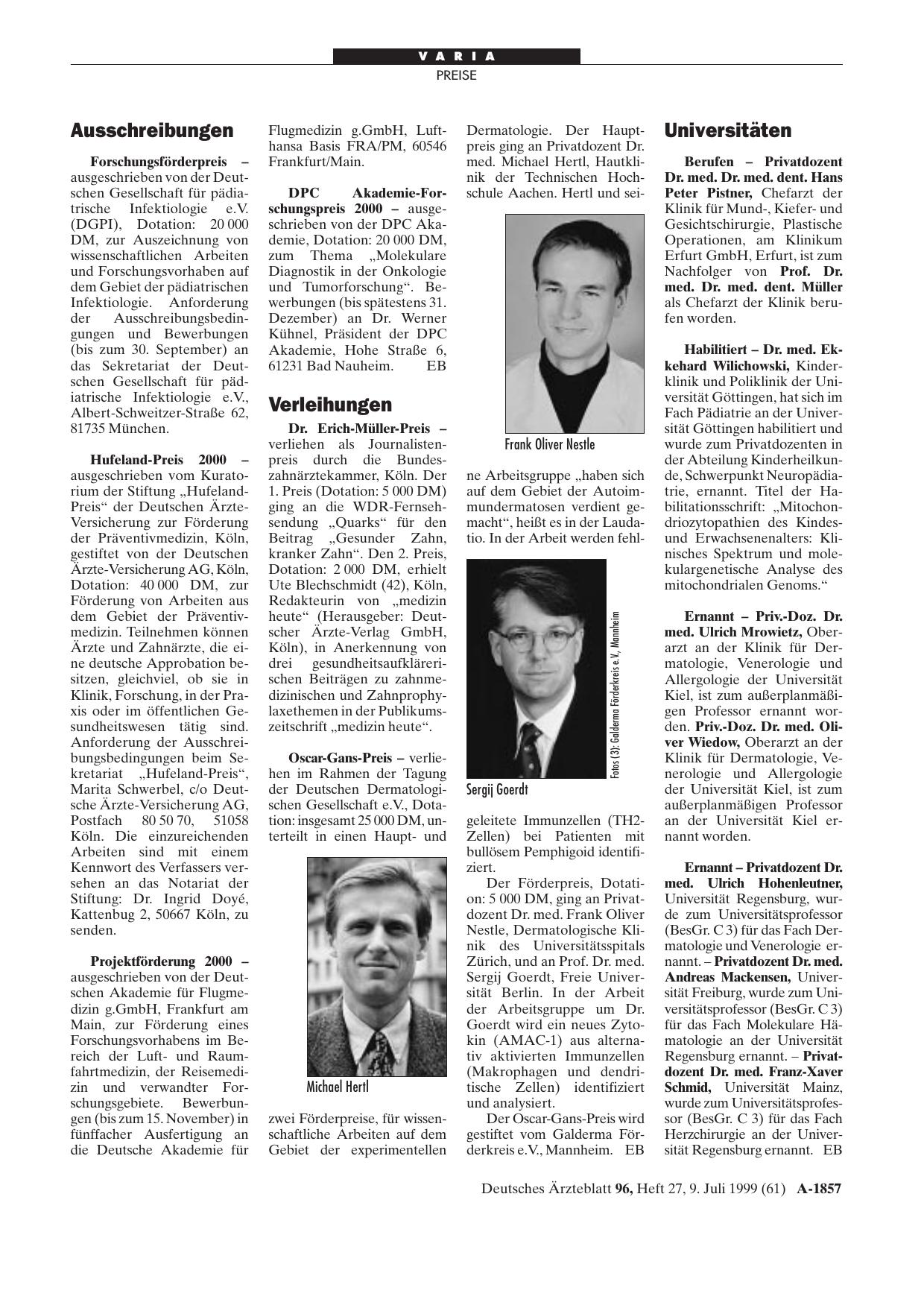 Vorschauseite 1: Universitäten