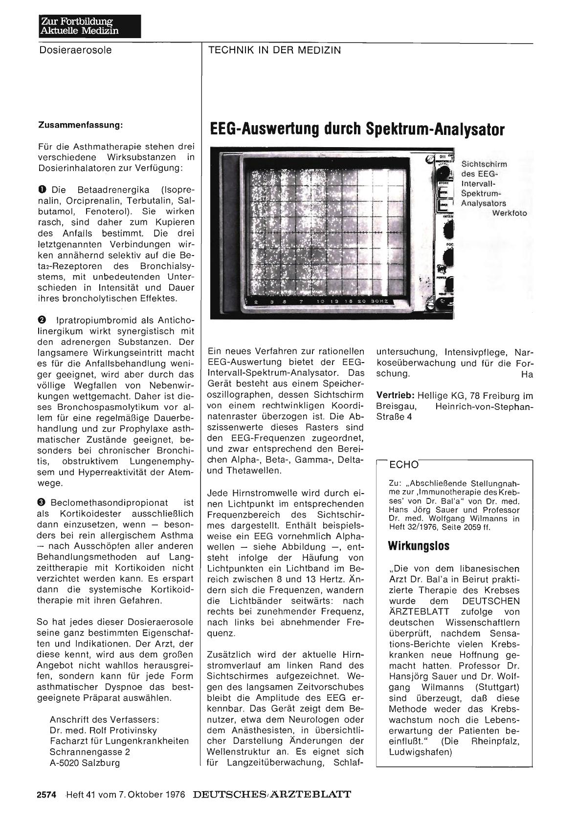 Vorschauseite 1: EEG-Auswertung durch Spektrum-Analysator