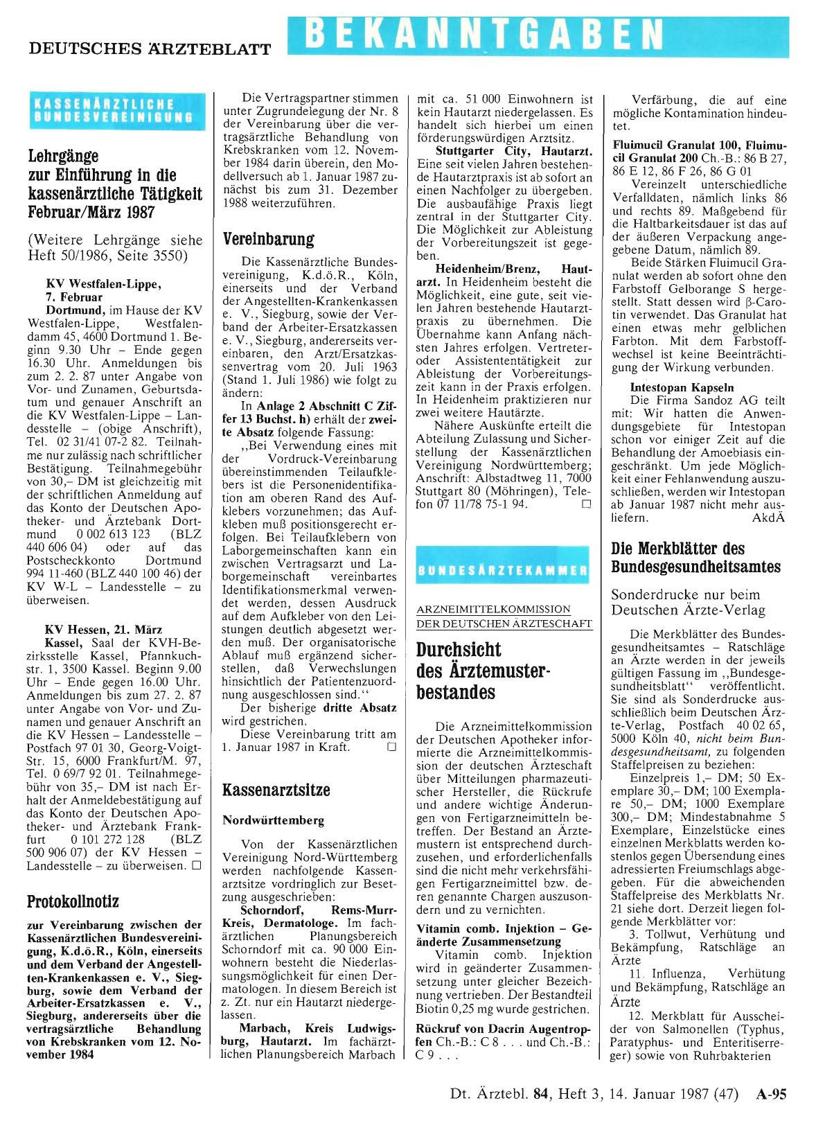 Vorschauseite 1: Vereinbarung