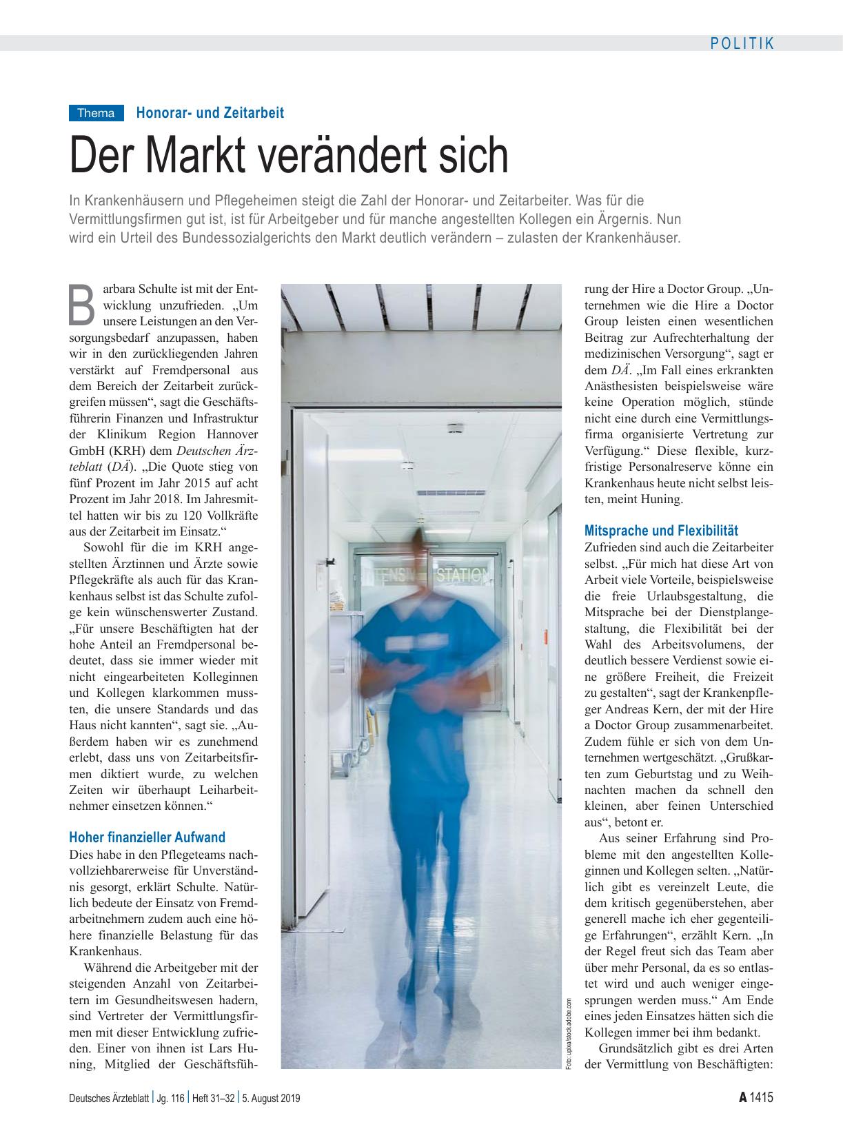 Vorschauseite 1: Honorarund Zeitarbeit: Der Markt verändert sich