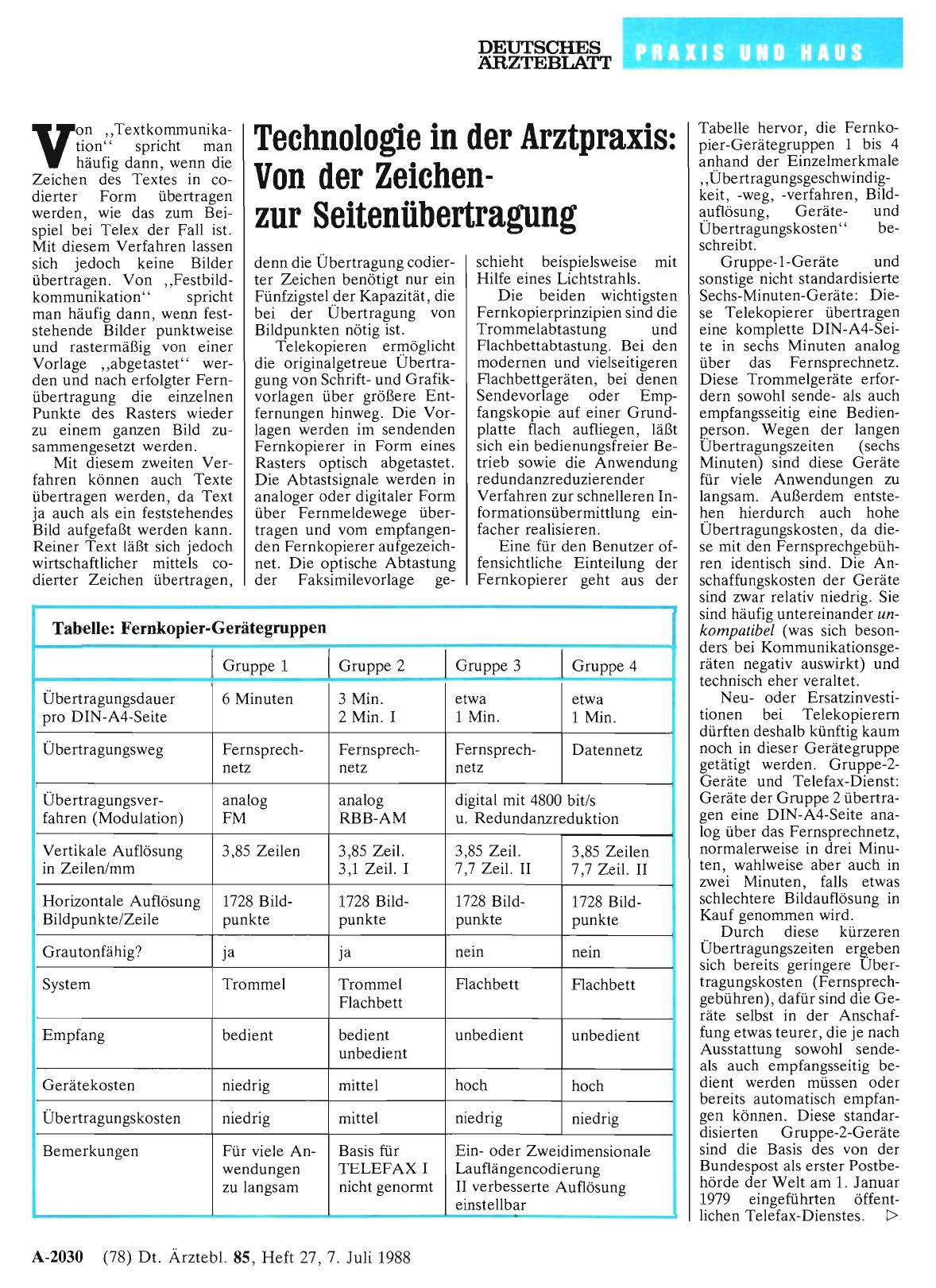 Vorschauseite 1: Technologie in der Arztpraxis: Von der Zeichenzur Seitenübertragung