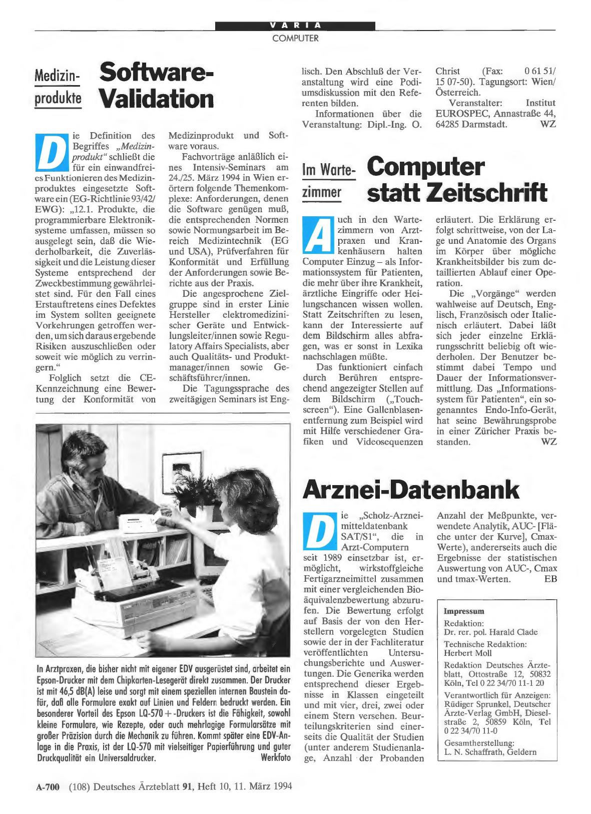 Vorschauseite 1: Im Wartezimmer: Computer statt Zeitschrift