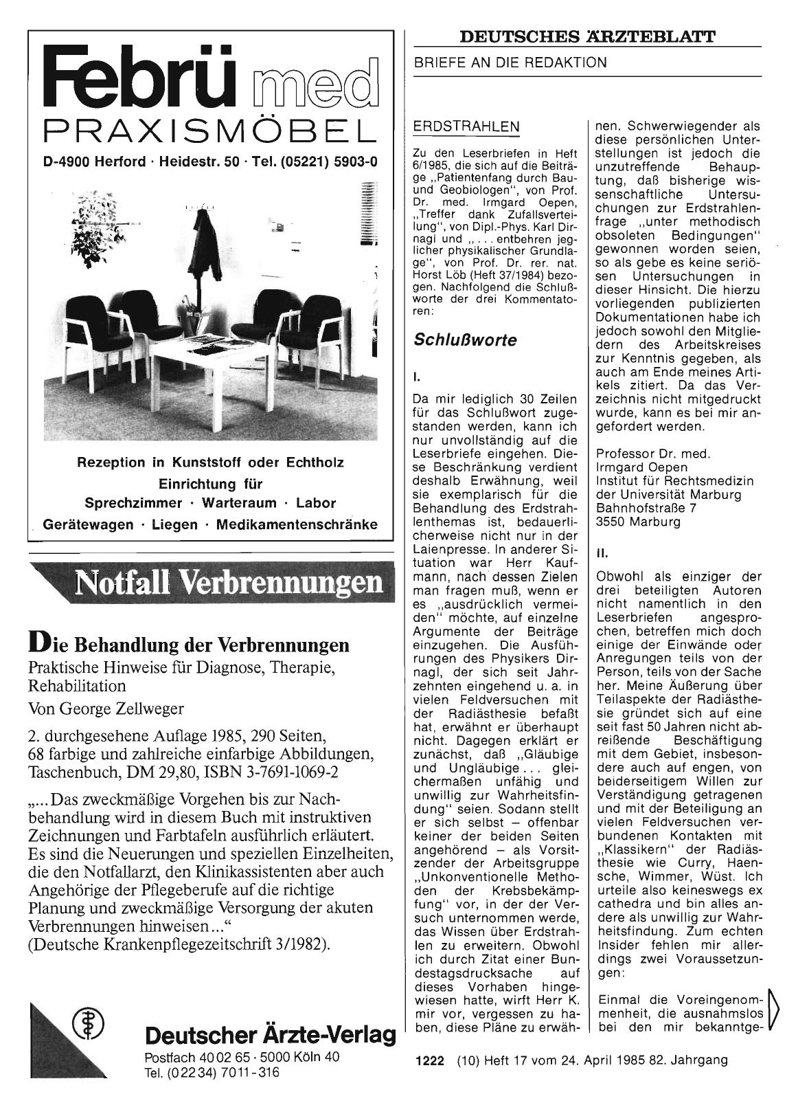 Vorschauseite 1: ERDSTRAHLEN: Schlußworte II.