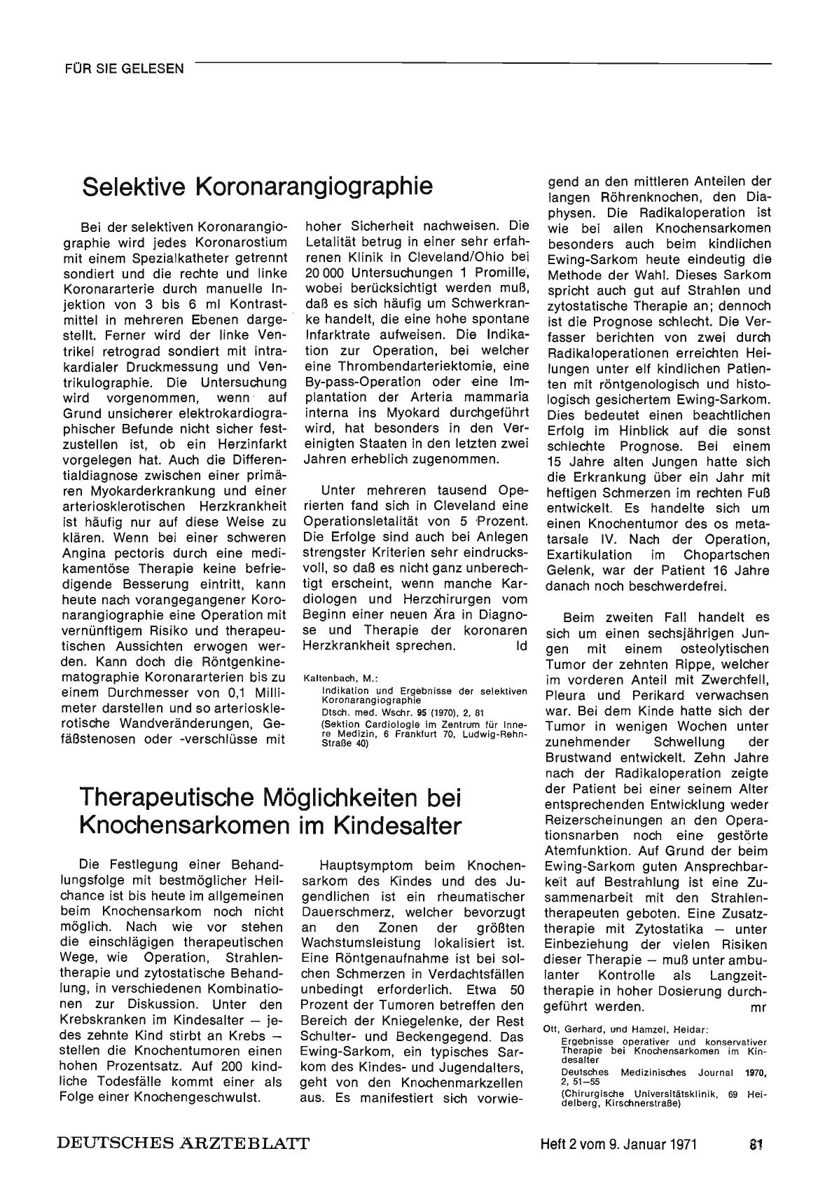 Vorschauseite 1: Therapeutische Möglichkeiten bei Knochensarkomen im Kindesalter