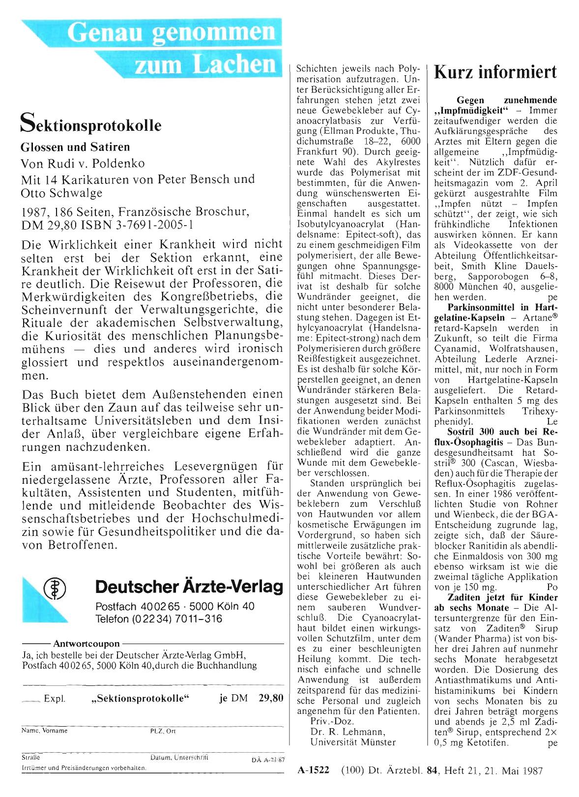 Vorschauseite 1: Kurz informiert