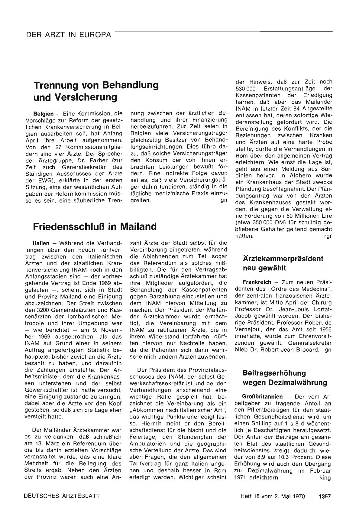 Vorschauseite 1: Ärztekammerpräsident neu gewählt