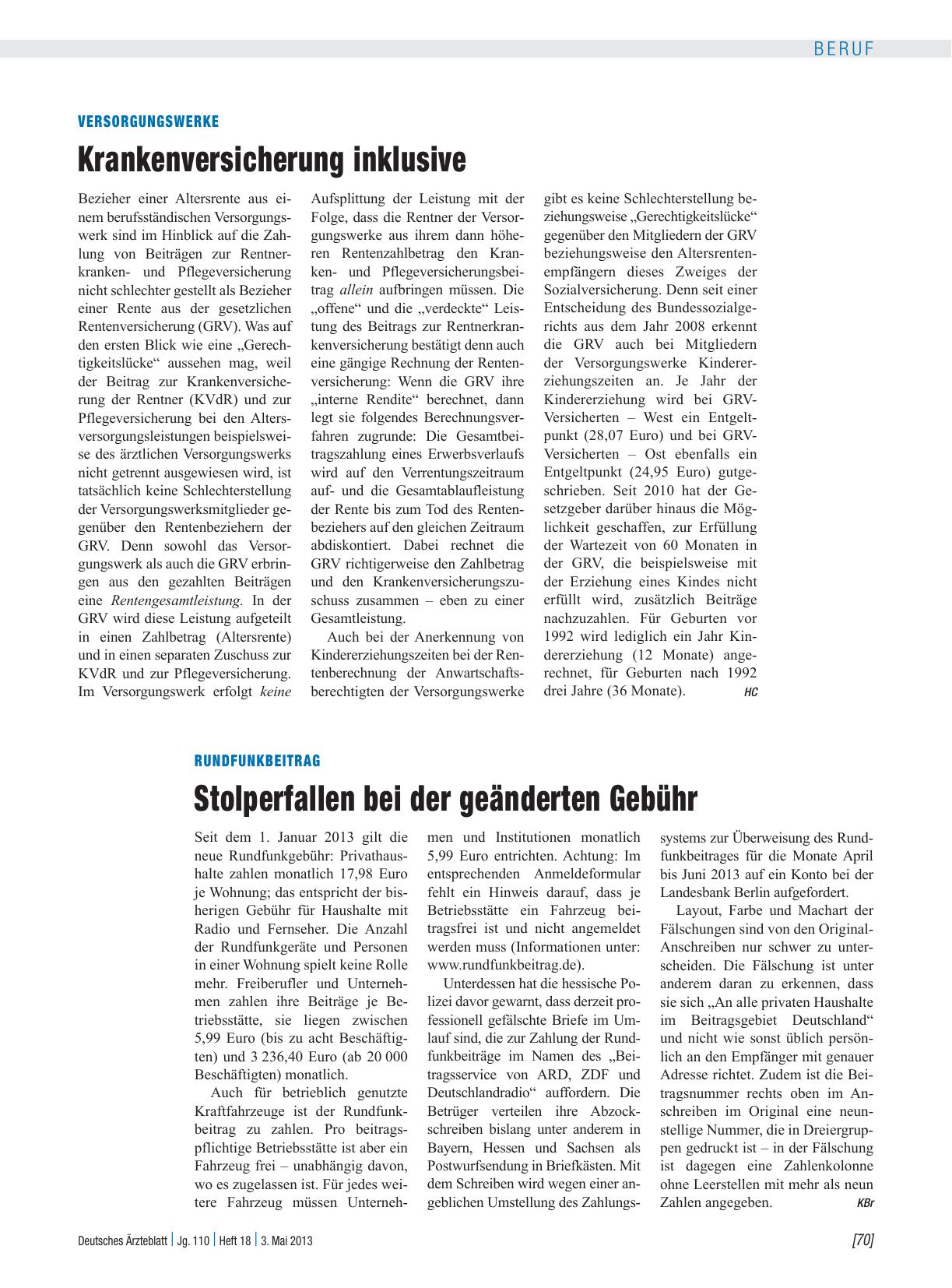 Vorschauseite 1: Rundfunkbeitrag: Stolperfallen bei der geänderten Gebühr