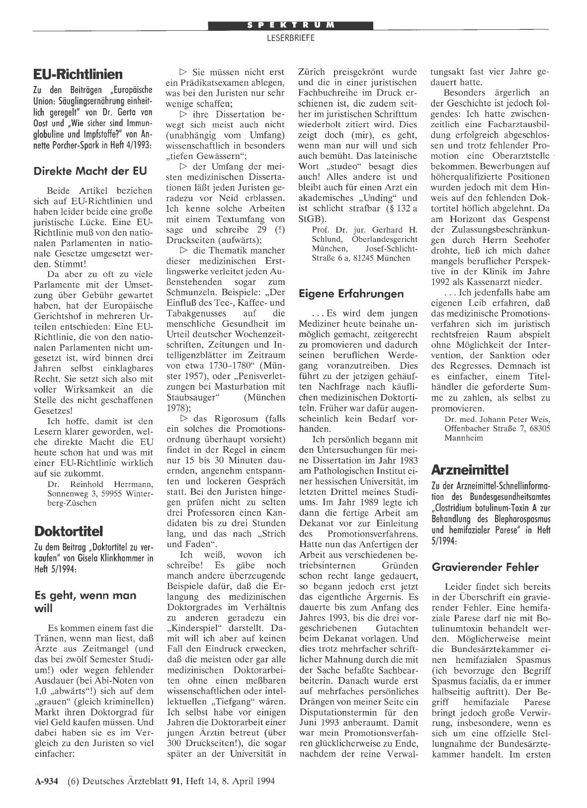 Vorschauseite 1: Arzneimittel: Gravierender Fehler