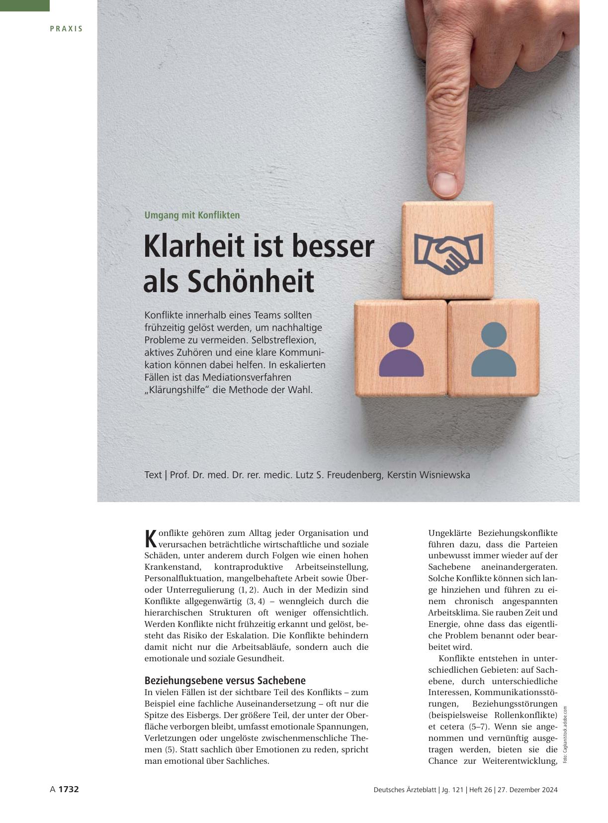 Vorschauseite 1: Umgang mit Konflikten: Klarheit ist besser als Schönheit