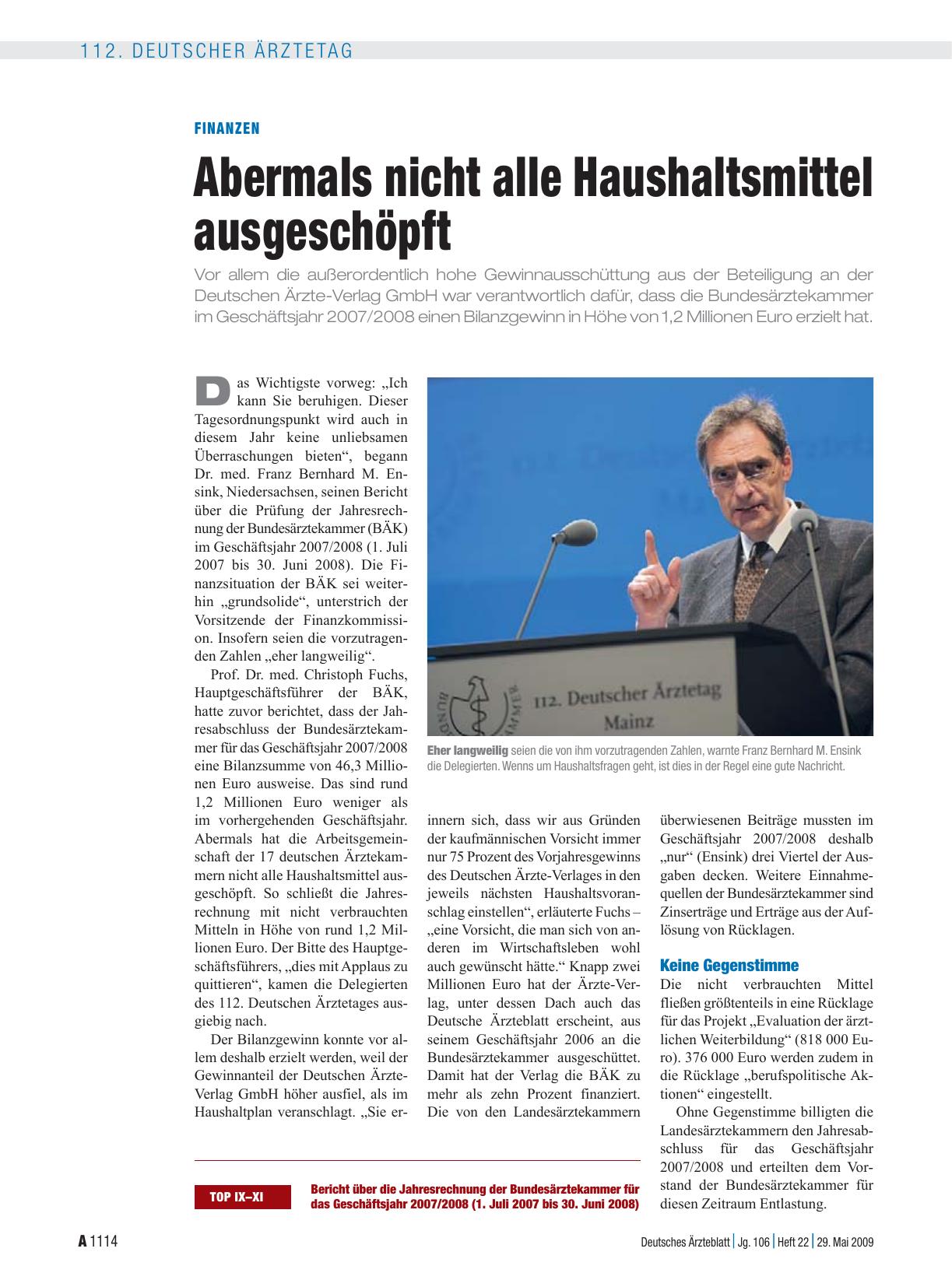 Vorschauseite 1: Finanzen: Abermals nicht alle Haushaltsmittel ausgeschöpft