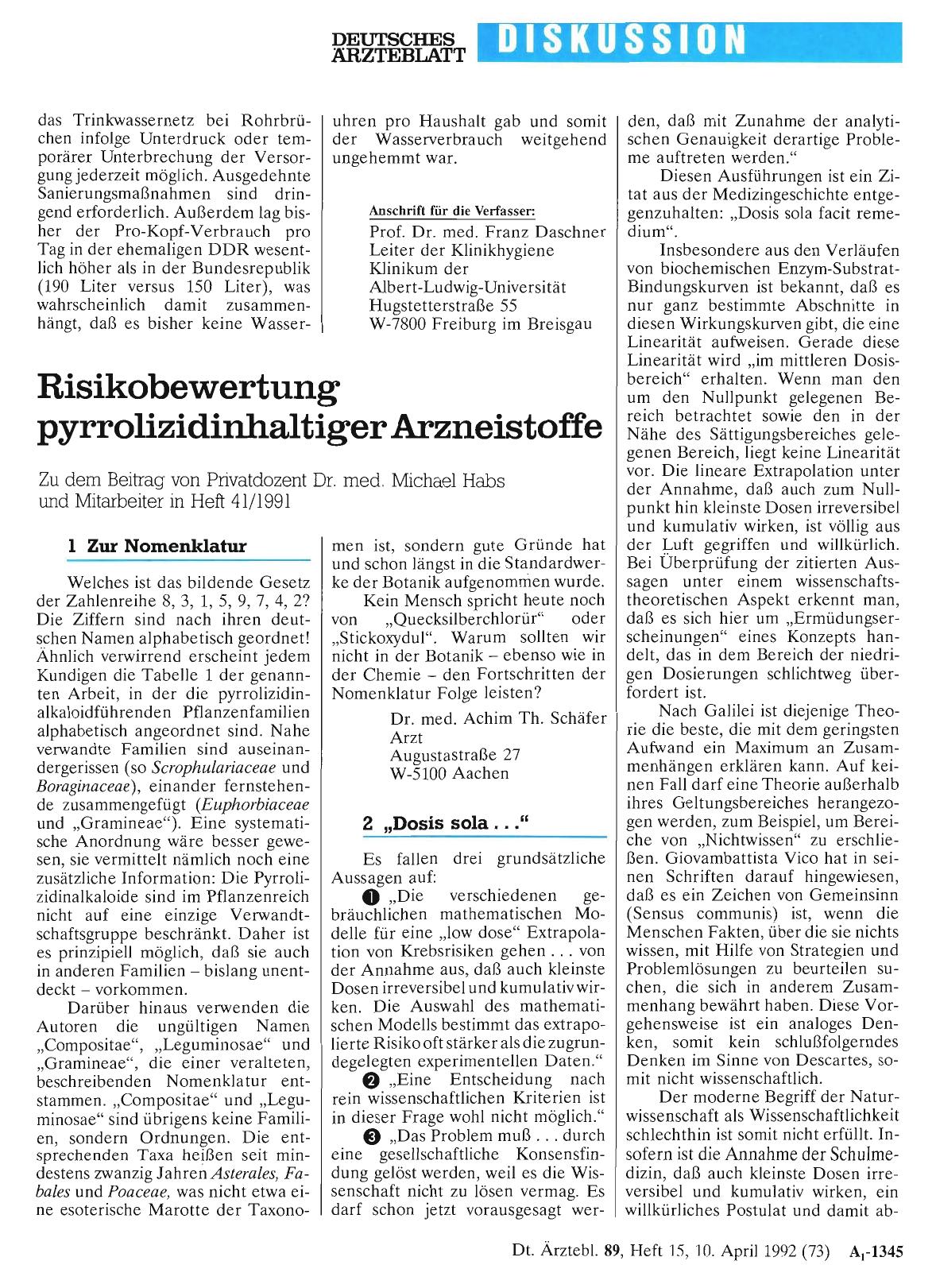Vorschauseite 1: Risikobewertung pyrrolizidinhaltiger Arzneistoffe: 1 Zur Nomenklatur