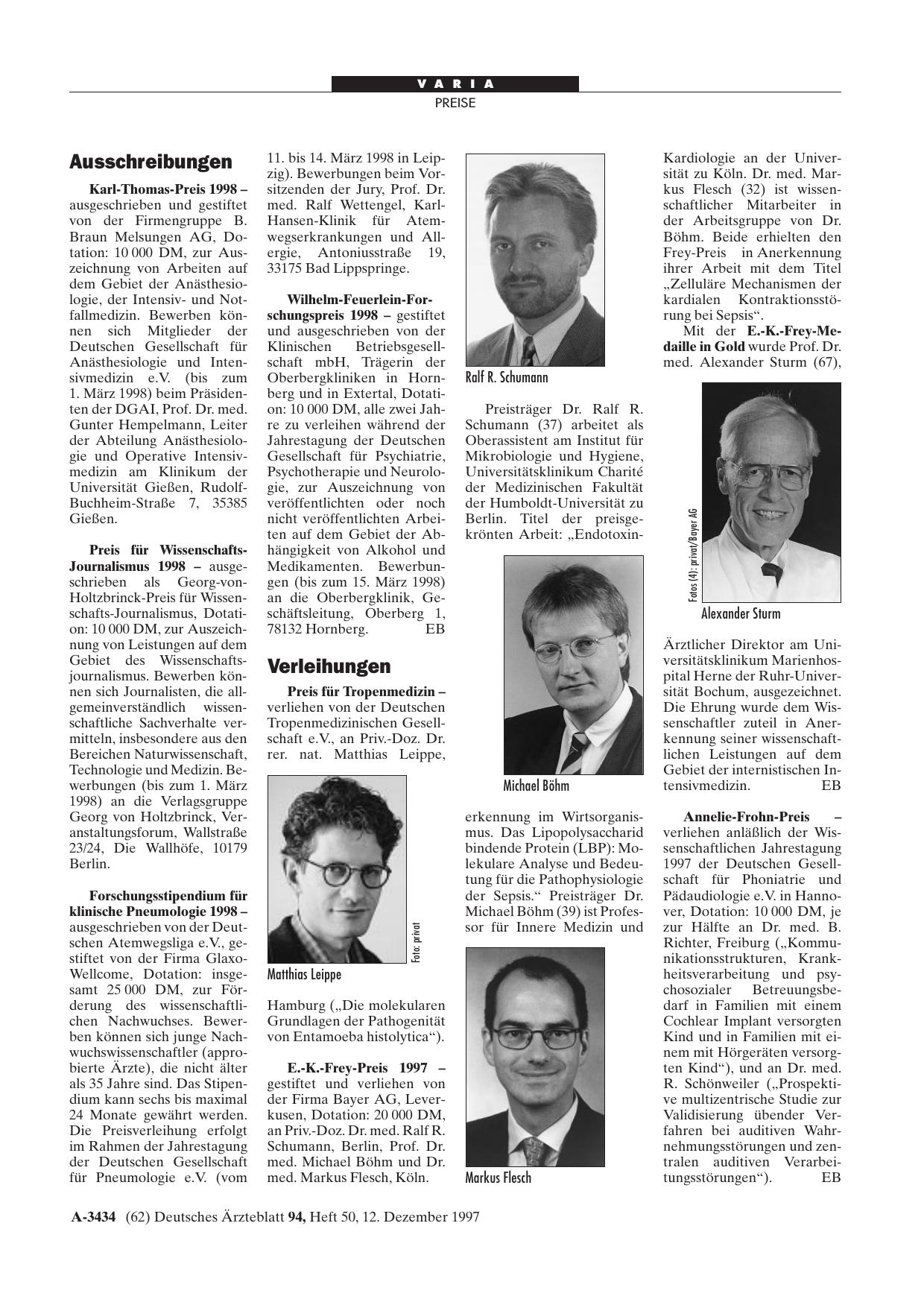 Vorschauseite 1: Ausschreibungen