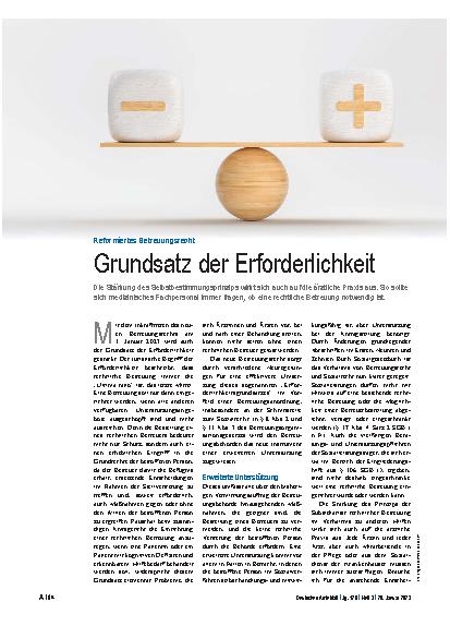 Vorschauseite 1: Reformiertes Betreuungsrecht: Grundsatz der Erforderlichkeit