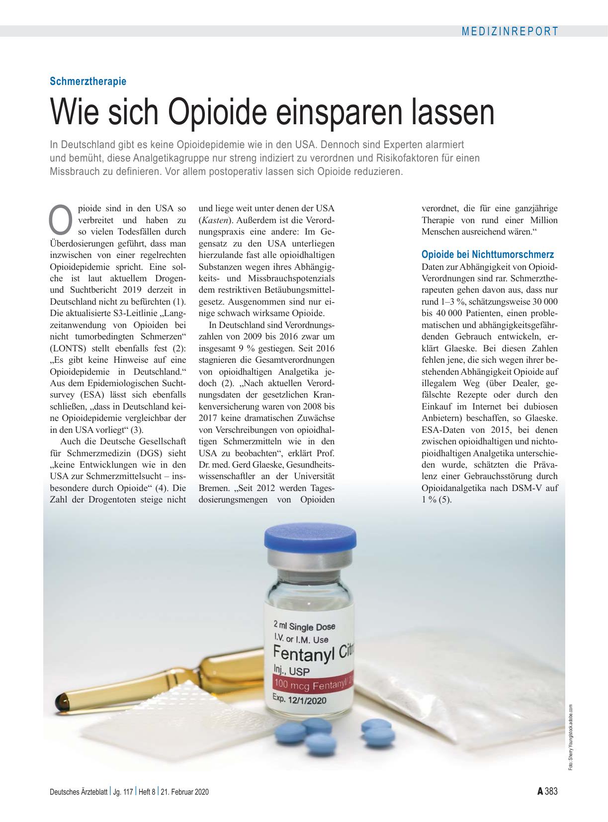 Vorschauseite 1: Schmerztherapie: Wie sich Opioide einsparen lassen