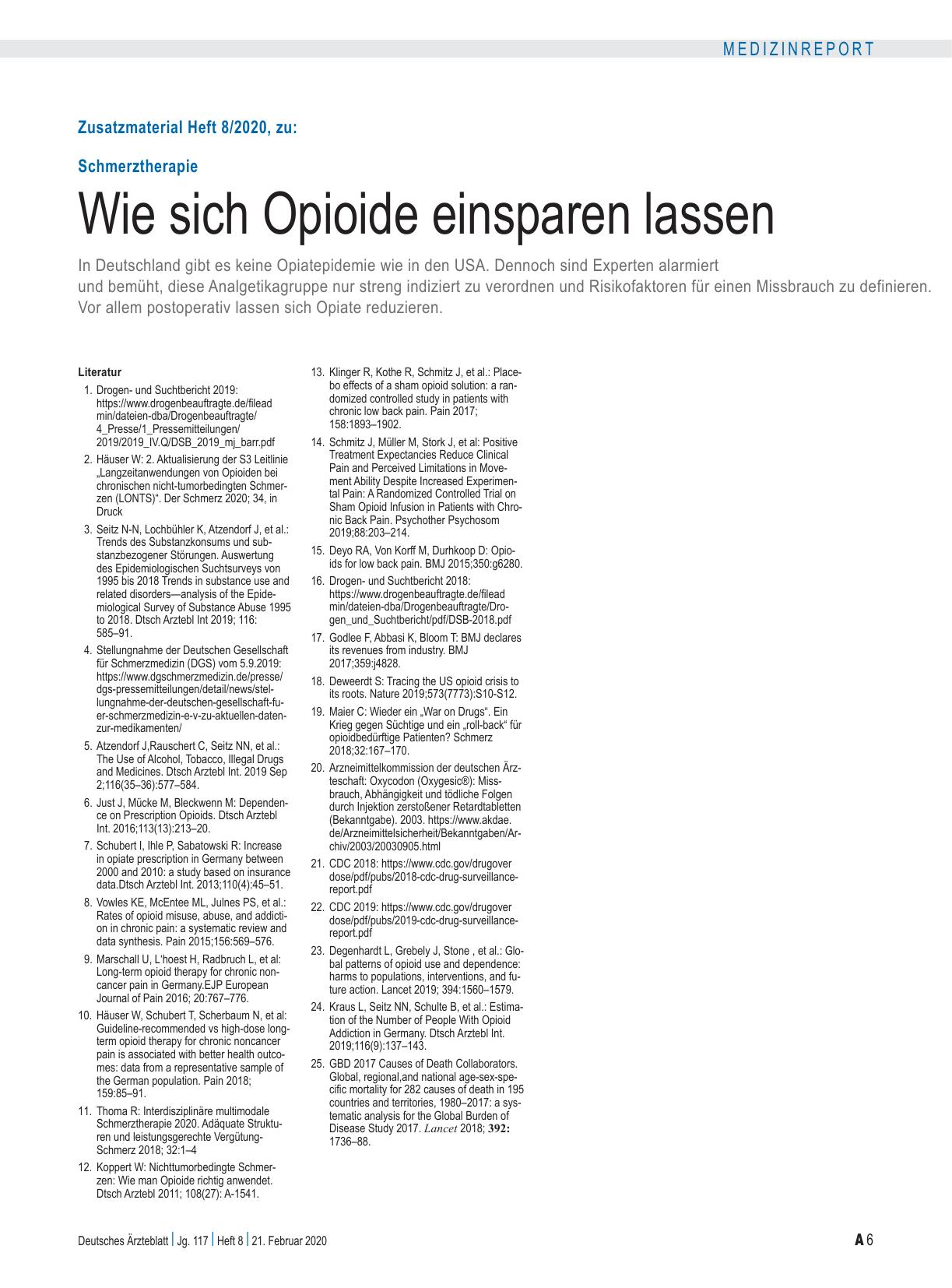 Vorschauseite 6: Schmerztherapie: Wie sich Opioide einsparen lassen