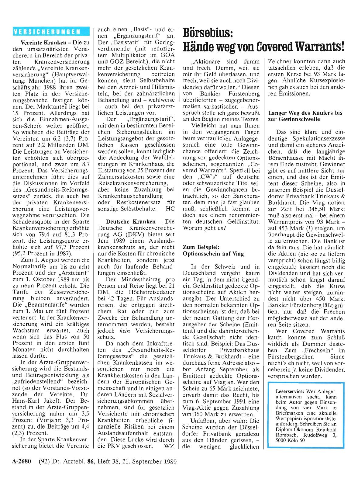 Vorschauseite 1: Versicherungen