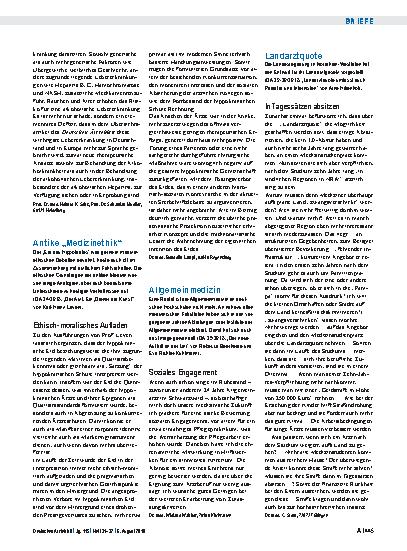 Vorschauseite 1: Antike „Medizinethik“: Ethisch-moralisches Aufladen