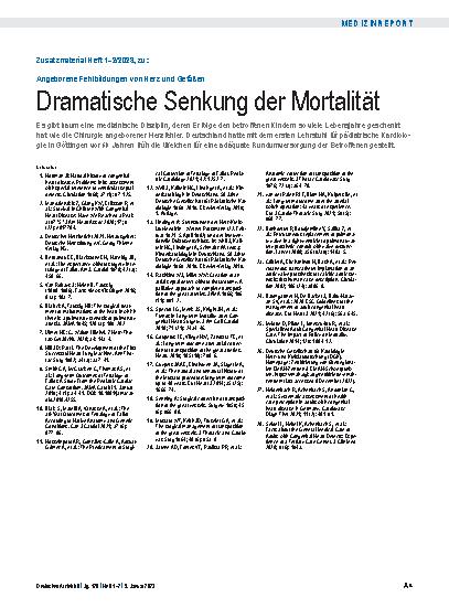 Vorschauseite 4: Angeborene Fehlbildungen von Herz und Gefäßen: Dramatische Senkung der Mortalität