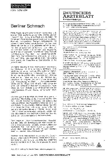 Vorschauseite 1: Berliner Schmach