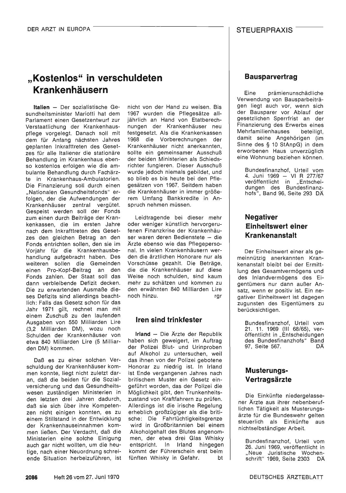 Vorschauseite 1: Negativer Einheitswert einer Krankenanstalt