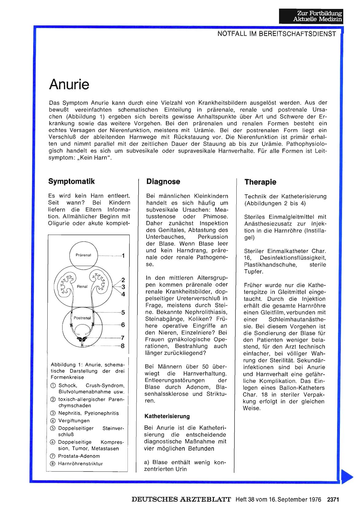 Vorschauseite 1: Anurie
