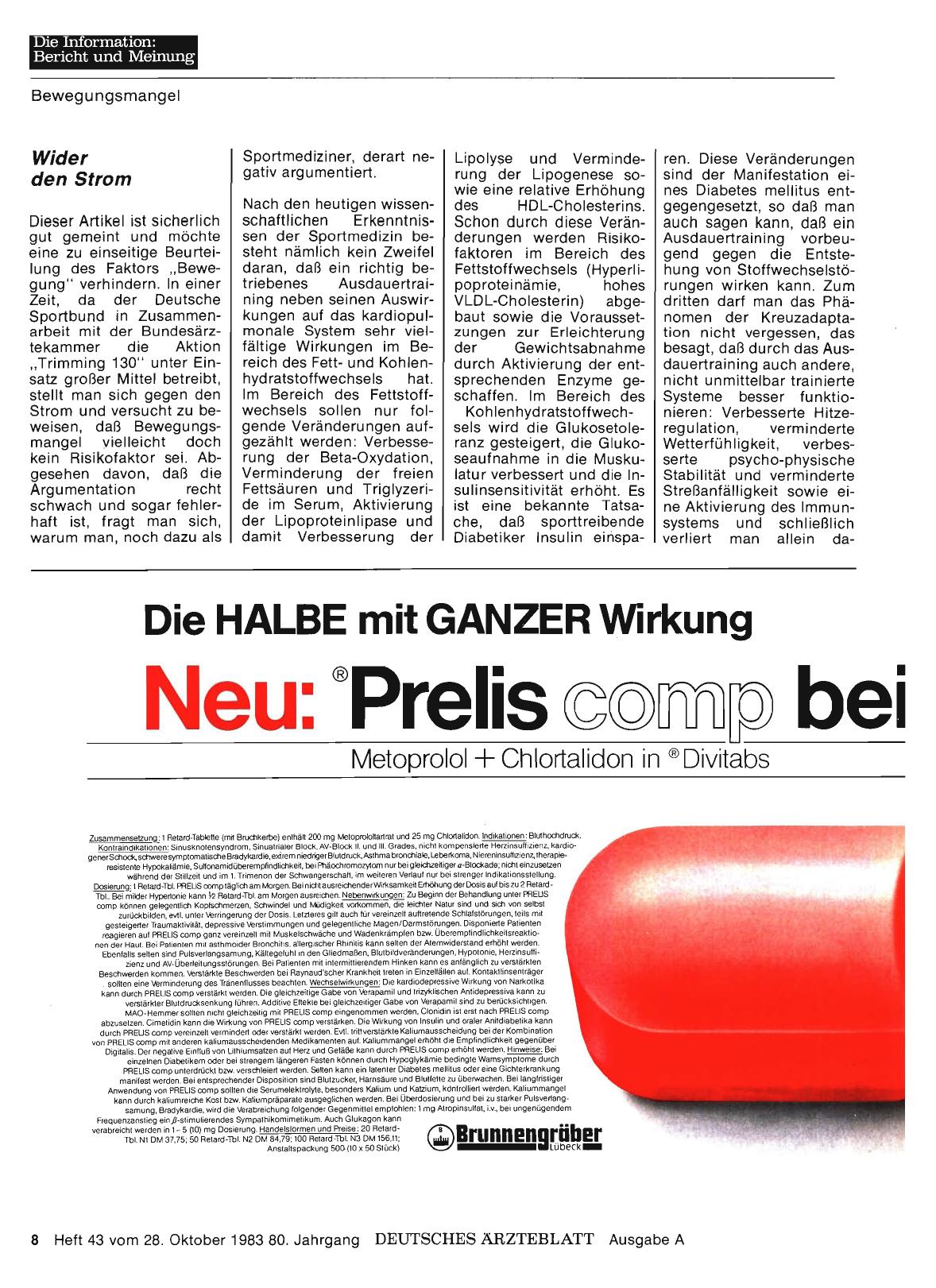 Vorschauseite 1: Bewegungsmangel Gefahr für die Volksgesundheit? : Wider den Strom